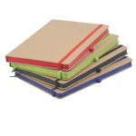 Note book écologique bordures de pages et élastiques colorées BLN 06