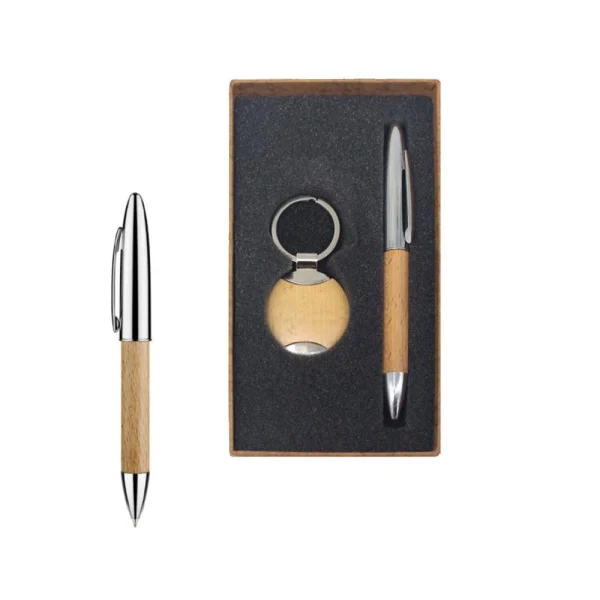 SSM Coffret cadeaux entreprises 2 pièces en bambou CCV01