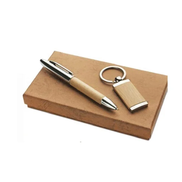 SSM Coffret cadeaux entreprises 2 pièces en bambou CCV02