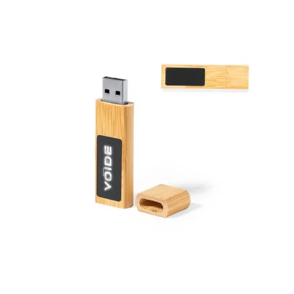 SSM Clé USB en bambou logo Lumineux SSUSB01