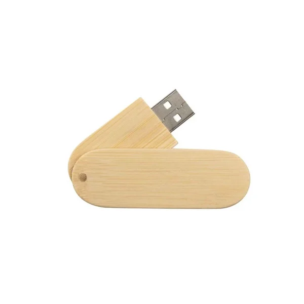 SSM Clé USB en bambou logo Lumineux SSUSB02