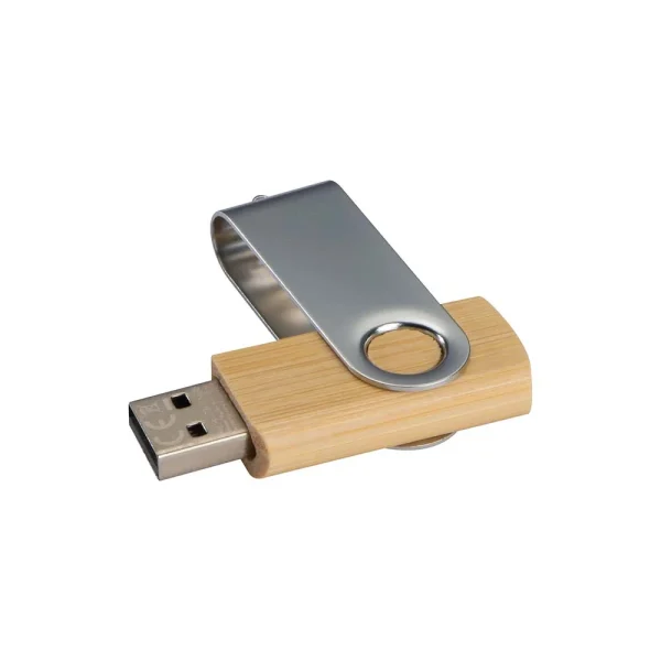 SSM Clé USB en bambou et métal SSUSB03