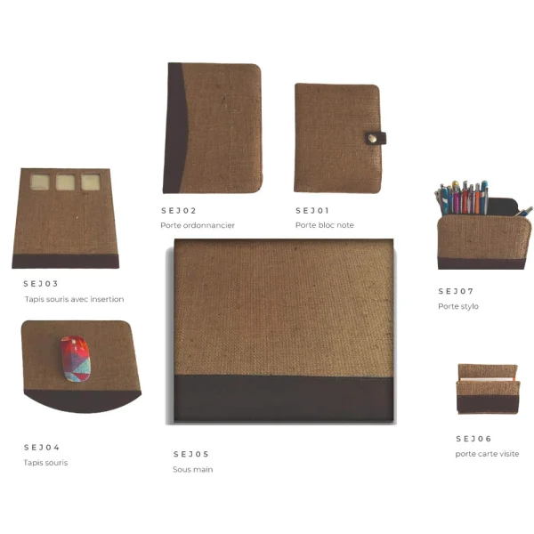 Set de bureau en Jute